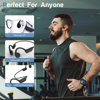 Sport Audio | Wireless Bone Conduction Headphones with USB Charging | Open Ear Design for Safety and Comfort
