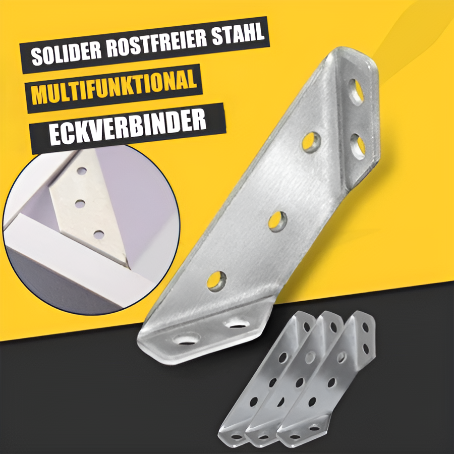 Stainless Steel Corner Braces for Furniture Reinforcement – Triangular Support Brackets for Tables Chairs Shelves Cabinets – Heavy Duty Meta