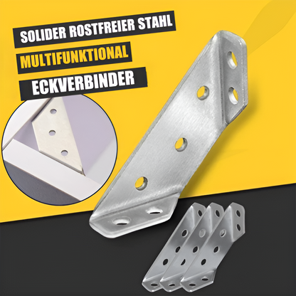 Stainless Steel Corner Braces for Furniture Reinforcement – Triangular Support Brackets for Tables Chairs Shelves Cabinets – Heavy Duty Meta