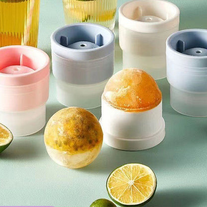 Ortekor Stackable Silicone Ice Maker | Ice Hockey Ball Mold for Long-Lasting Cool Drinks