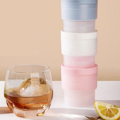 Ortekor Stackable Silicone Ice Maker | Ice Hockey Ball Mold for Long-Lasting Cool Drinks