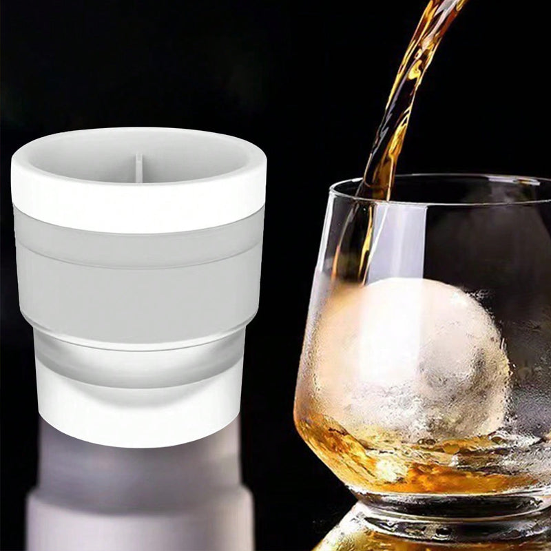 Ortekor Stackable Silicone Ice Maker | Ice Hockey Ball Mold for Long-Lasting Cool Drinks