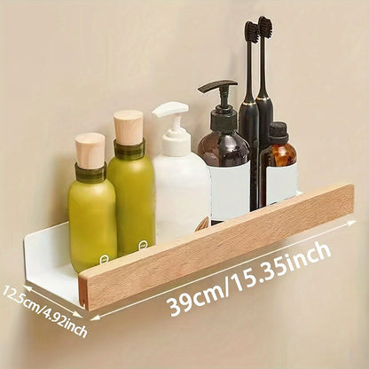 StarkesTett Floating Wall Shelf - Wrought Iron, No Drilling, Modern Design