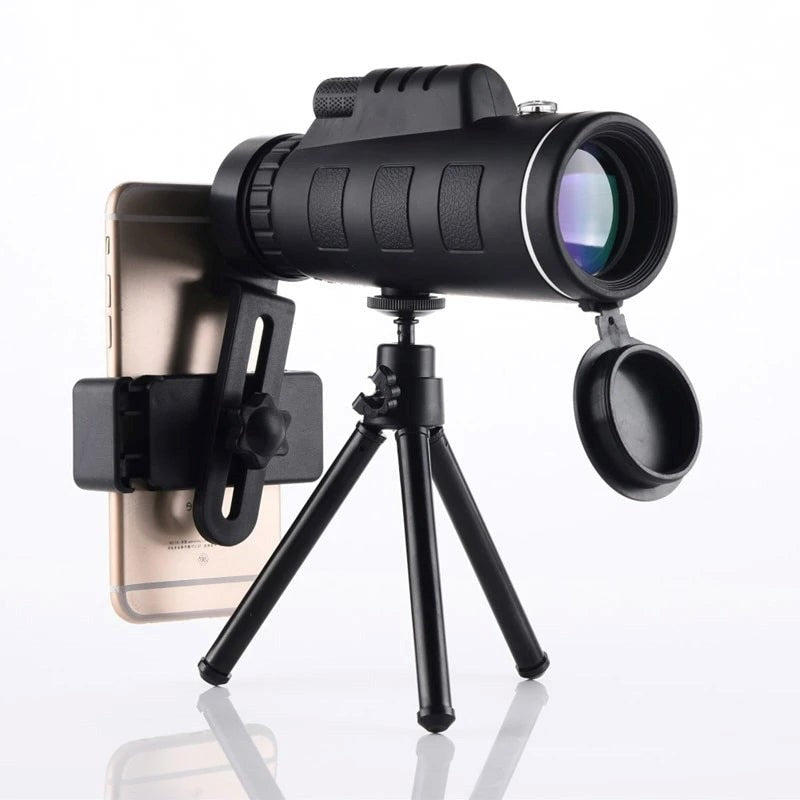 Compact Spotting Scope 10x Magnification with Phone Adapter for Wildlife Viewing Hiking Bird Watching Long Range Observation Portable