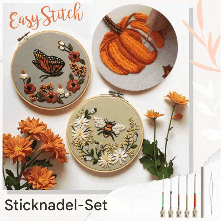 Interchangeable Embroidery Needle Set with Color-Coded Tips for Precision Stitching and Cross-Stitch Crafts