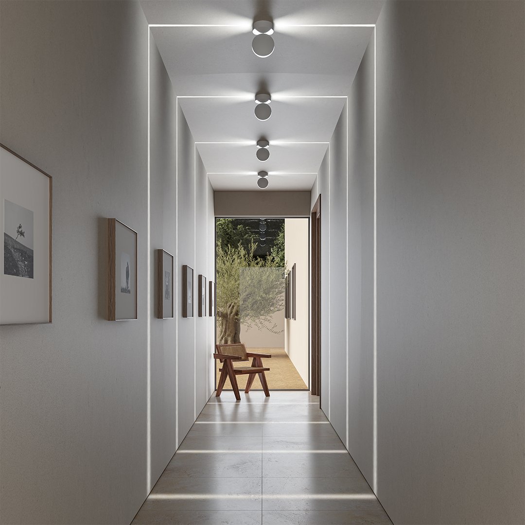 Adjustable LED Wall Sconce with Rotating Head for Bedroom, Hallway & Living Room | Matte White Aluminum Fixture | Warm White Accent Light
