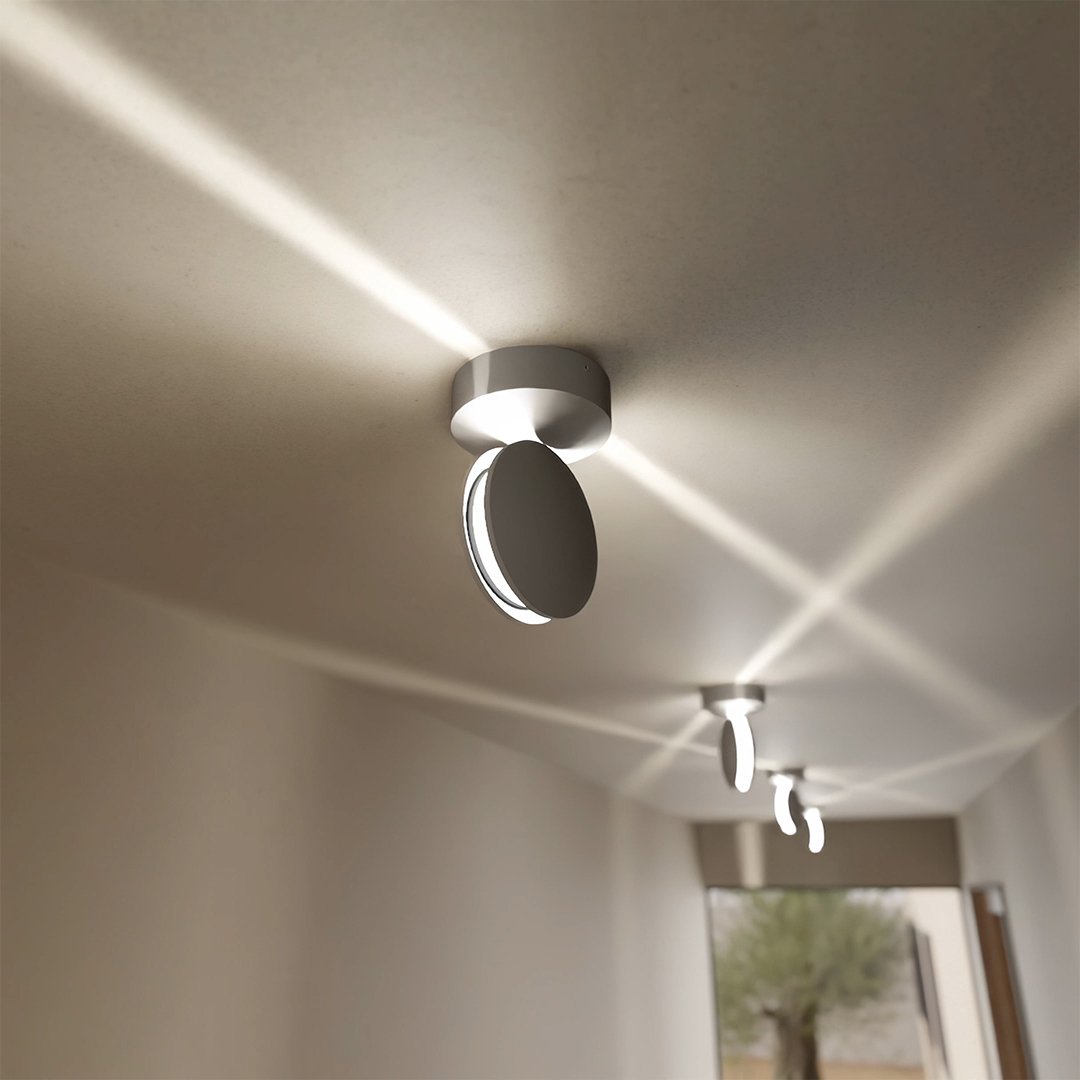 Adjustable LED Wall Sconce with Rotating Head for Bedroom, Hallway & Living Room | Matte White Aluminum Fixture | Warm White Accent Light