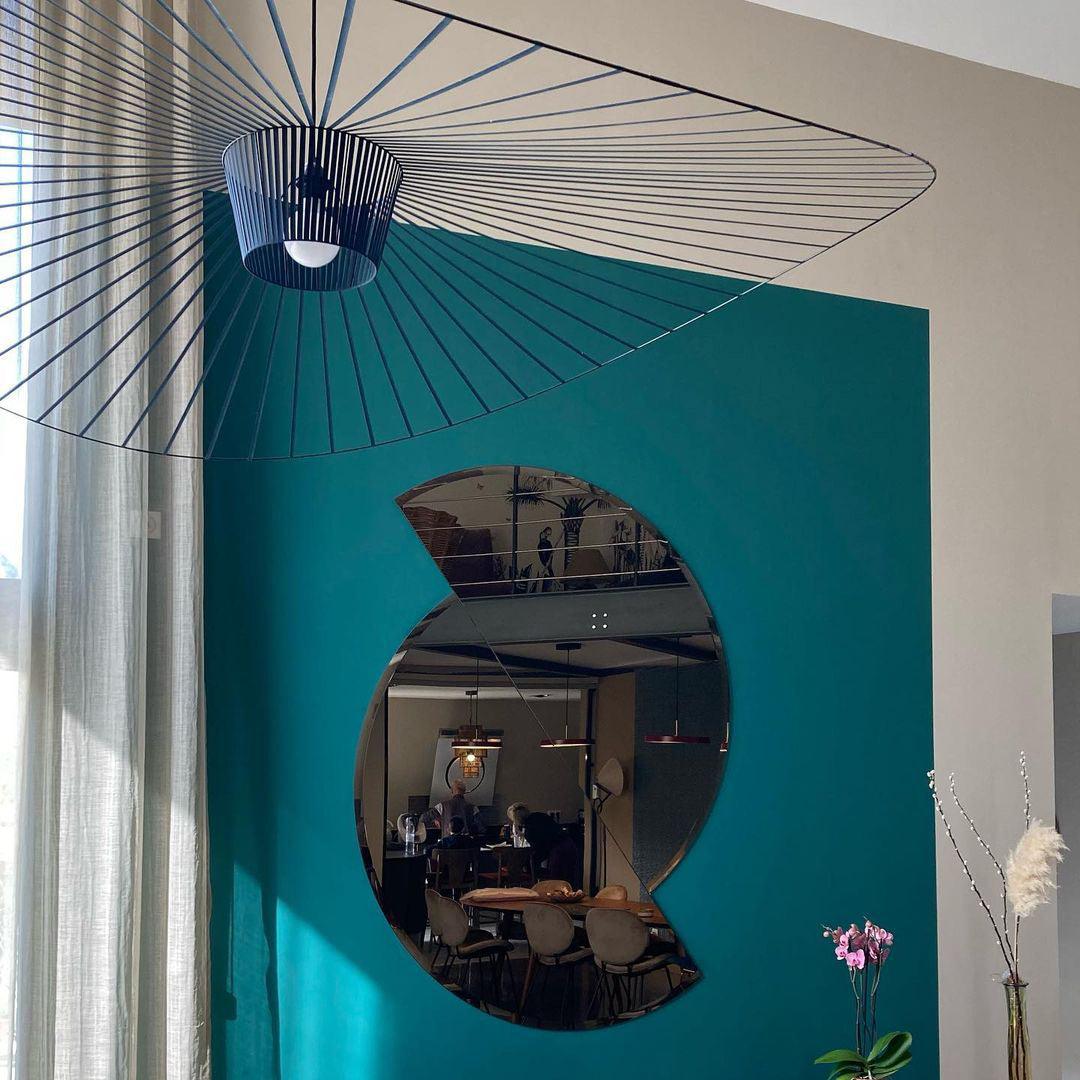 Oversized Woven Ceiling Fixture 47 in Black for Dining & Living Rooms Statement Lighting Above Tables Modern Handcrafted Fiber Shade