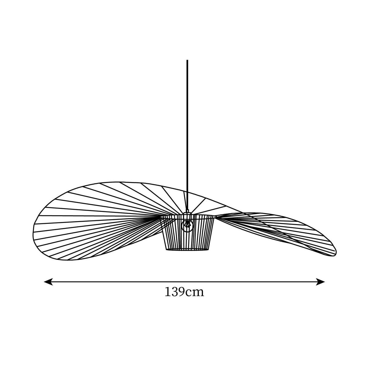 Oversized Woven Ceiling Fixture 47 in Black for Dining & Living Rooms Statement Lighting Above Tables Modern Handcrafted Fiber Shade
