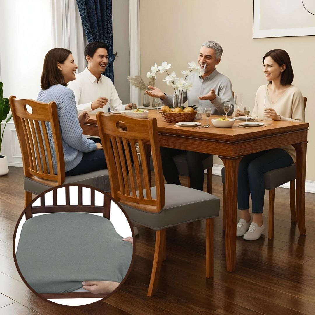 Stretch Dining Chair Covers Set of 4 with Snag-Resistant Fabric | Easy Fit for Daily Protection
