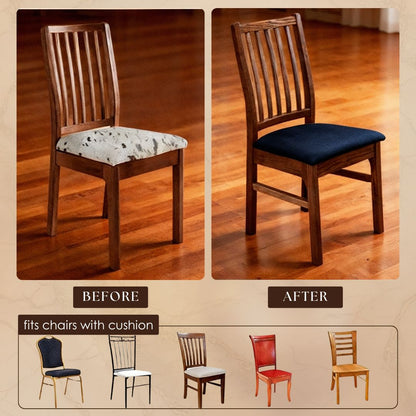 Stretch Dining Chair Covers Set of 4 with Snag-Resistant Fabric | Easy Fit for Daily Protection