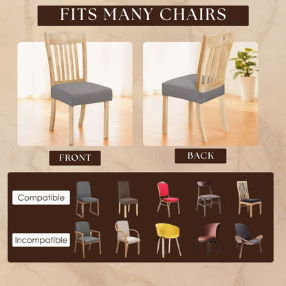 Stretch Dining Chair Covers Set of 4 with Snag-Resistant Fabric | Easy Fit for Daily Protection