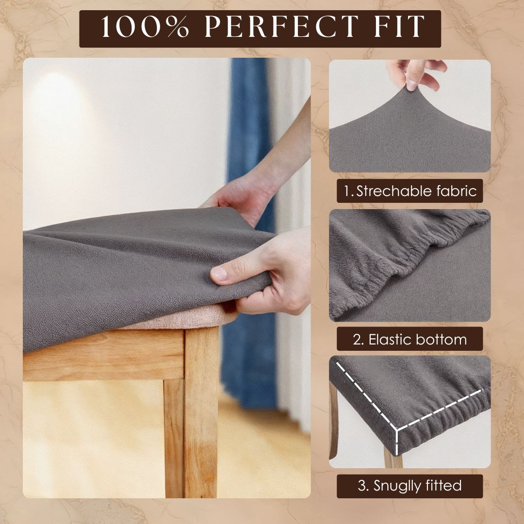 Stretch Dining Chair Covers Set of 4 with Snag-Resistant Fabric | Easy Fit for Daily Protection