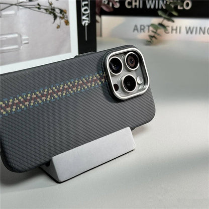 Carbon Fiber Textured Phone Case for iPhone 12-17 | Shock-Absorbing Protection with Raised Edges & Precise Cutouts