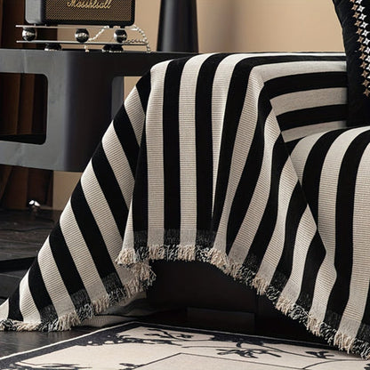Sierr Sofa Cover - Striped Chenille design, Timeless Elegance