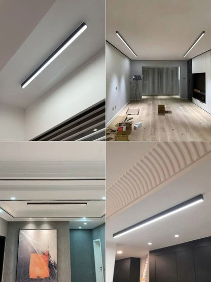 LED Flush Mount Fixture 24 Inch Aluminum Contemporary Overhead Light for Kitchen Dining Room Hallway Office Bedroom Energy-Saving Integrated