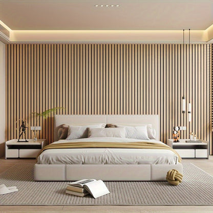 Stylish 3D PVC Wall Panels with Wood Texture | Self-Adhesive Design for Easy Home Upgrade