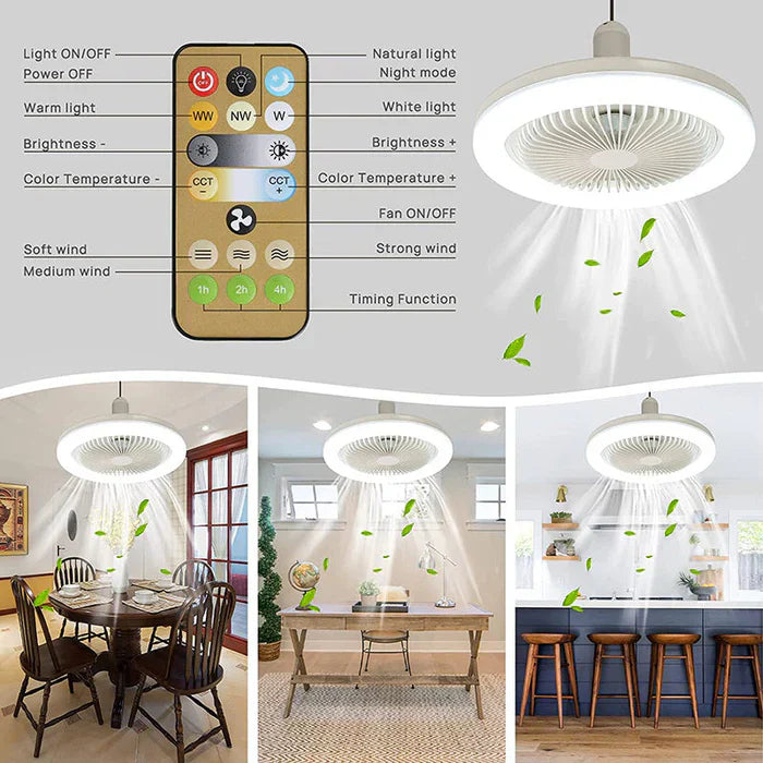 Stylish Flush Mount Ceiling Fan with Integrated LED Lights | Modern Design for Enhanced Home Comfort