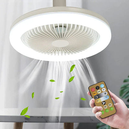 Stylish Flush Mount Ceiling Fan with Integrated LED Lights | Modern Design for Enhanced Home Comfort