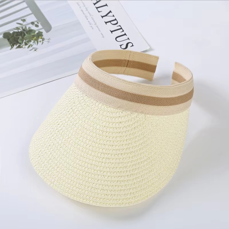 Wide Brim Straw Sun Visor Hat for Outdoor Activities – UV Protection