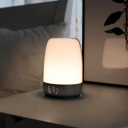 Sunrise Alarm Clock with Wake-Up Light, Adjustable Dimmable Colors, Nature Sounds