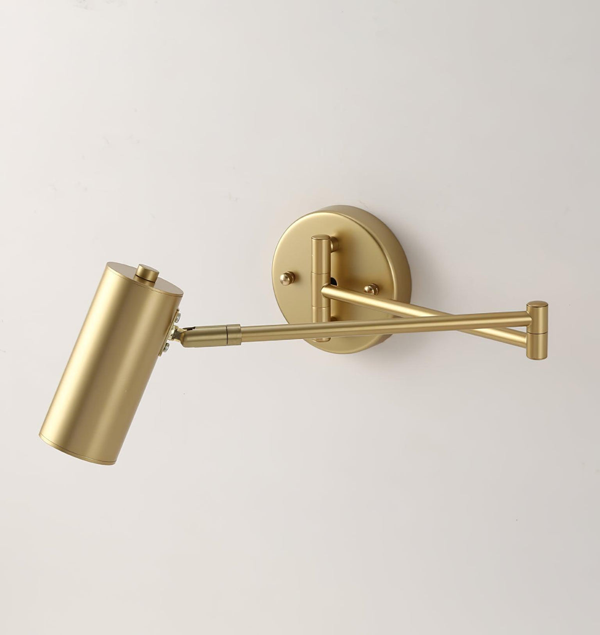 Swivel-Arm LED Wall Light with Extending Bracket for Bedroom Hallway Reading Nook Task Lighting Modern Dimmable Fixture Gold Black