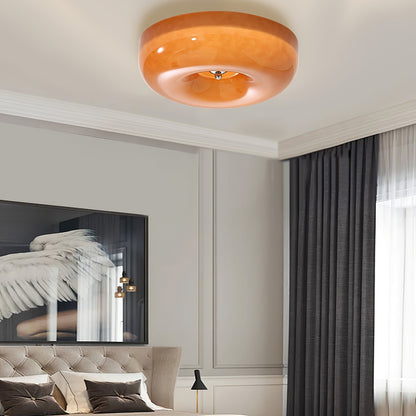 Modern Glass LED Flush Mount Light with Adjustable Color Temperature for Bedroom, Entryway, and Small Spaces