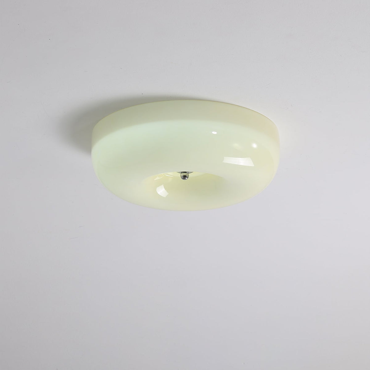 Modern Glass LED Flush Mount Light with Adjustable Color Temperature for Bedroom, Entryway, and Small Spaces