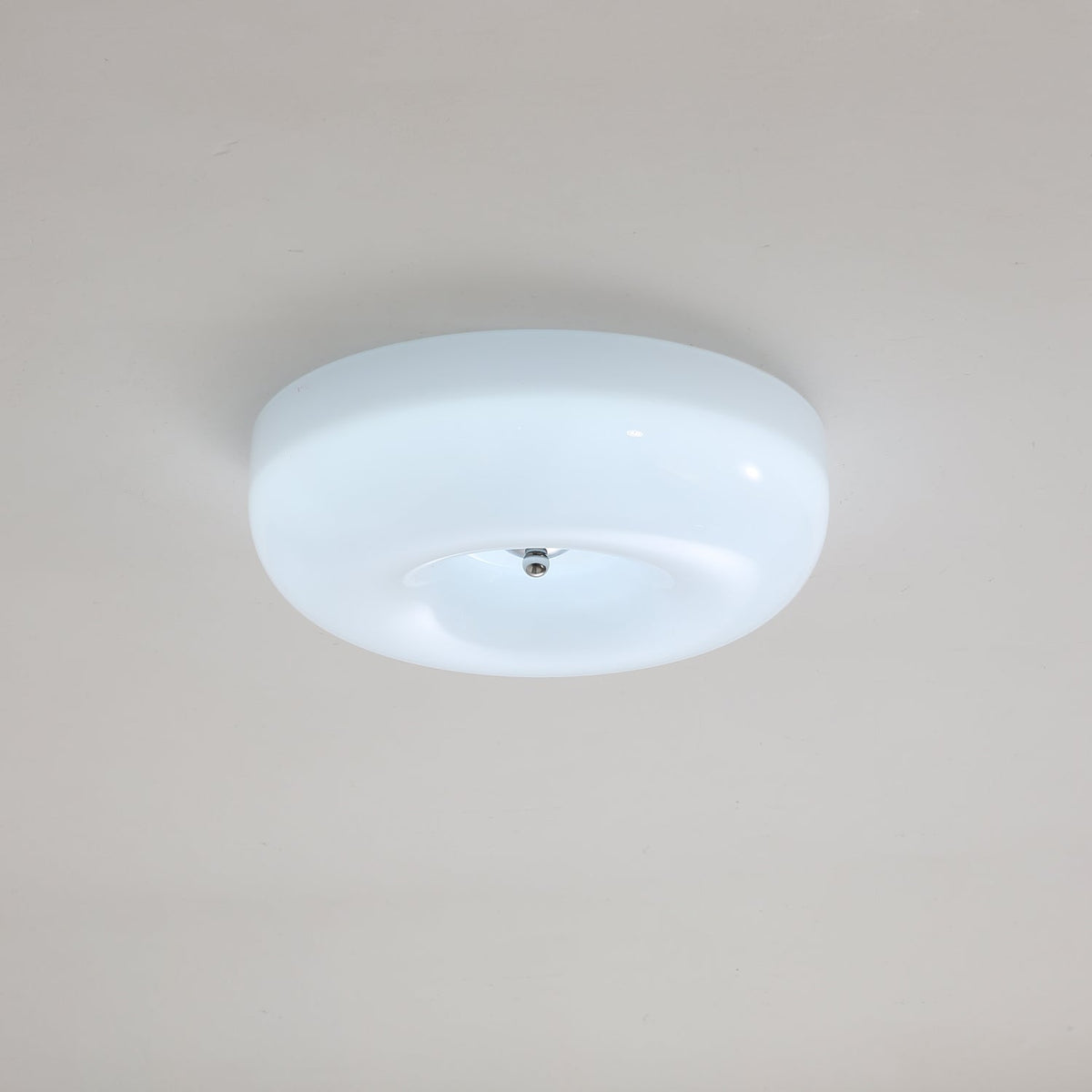 Modern Glass LED Flush Mount Light with Adjustable Color Temperature for Bedroom, Entryway, and Small Spaces