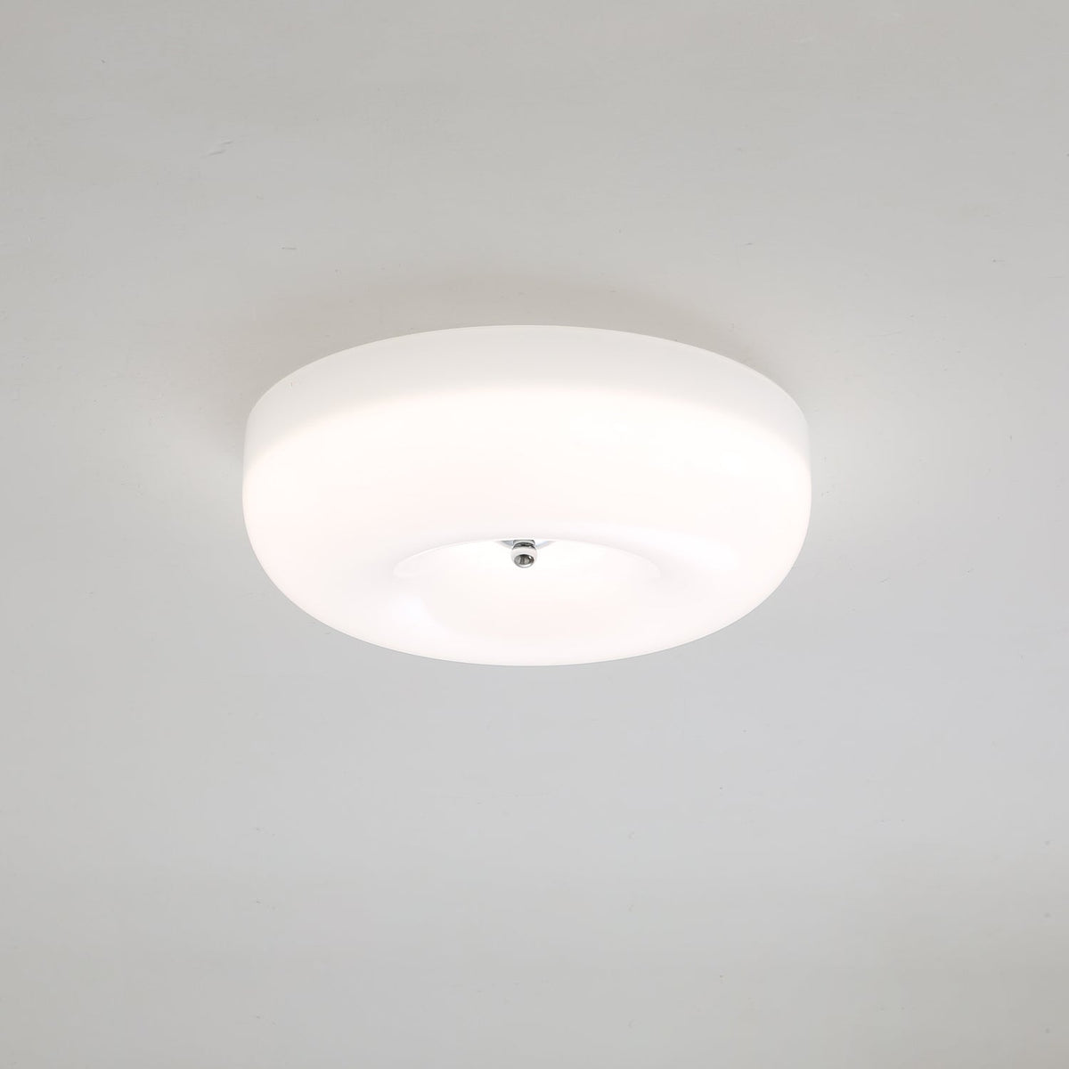 Modern Glass LED Flush Mount Light with Adjustable Color Temperature for Bedroom, Entryway, and Small Spaces