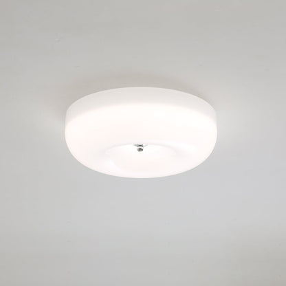 Modern Glass LED Flush Mount Light with Adjustable Color Temperature for Bedroom, Entryway, and Small Spaces