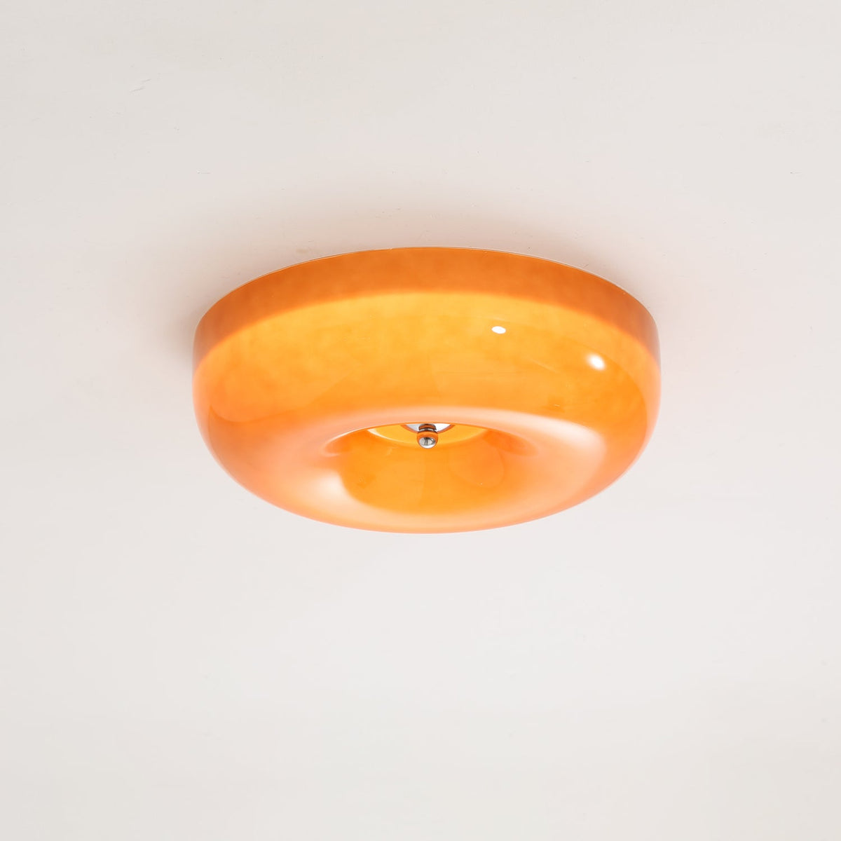 Modern Glass LED Flush Mount Light with Adjustable Color Temperature for Bedroom, Entryway, and Small Spaces