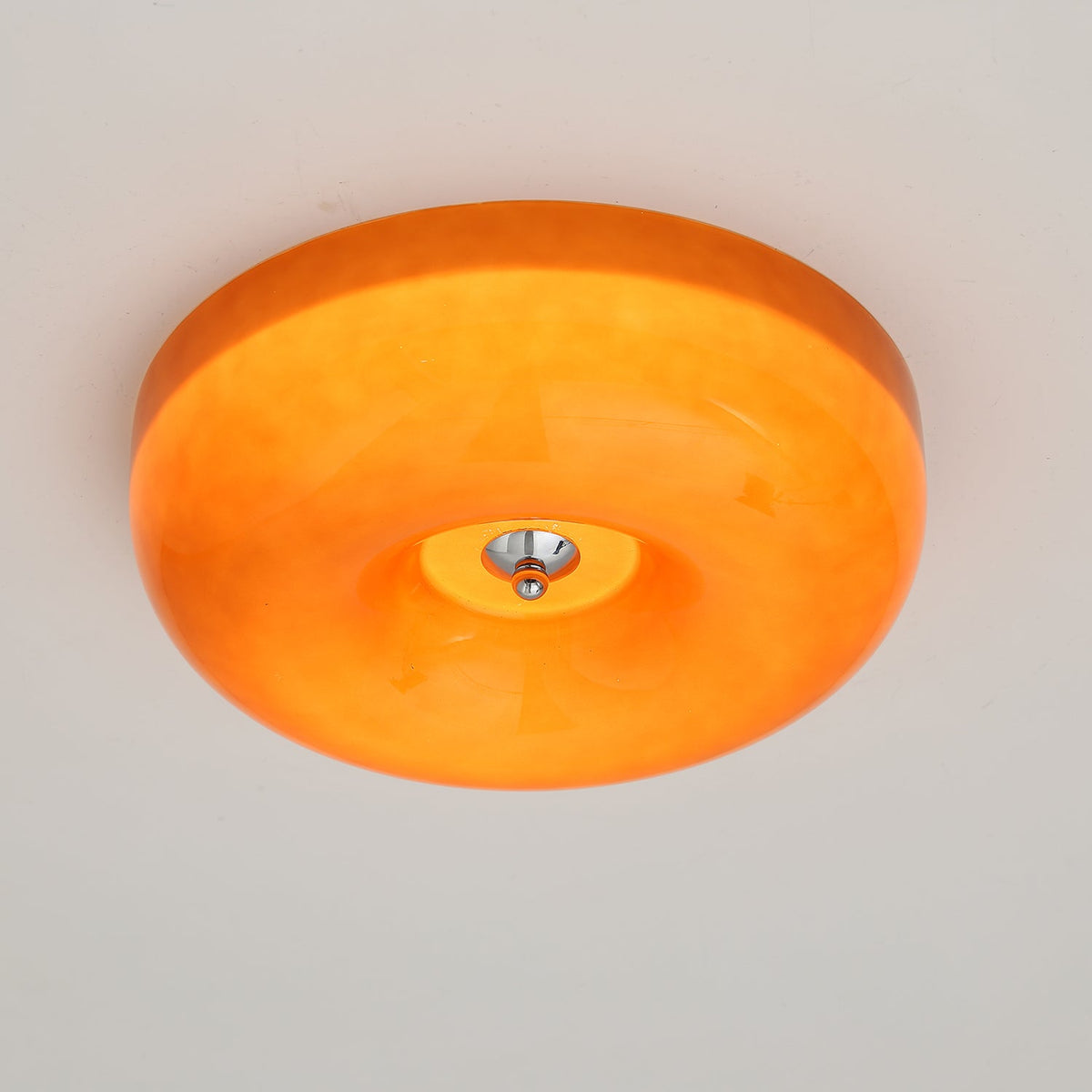 Modern Glass LED Flush Mount Light with Adjustable Color Temperature for Bedroom, Entryway, and Small Spaces
