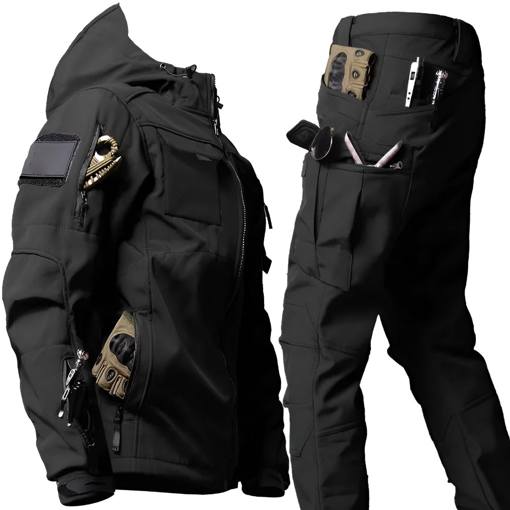 Ortekor Tactical Outdoor Set | Rugged Hiking Pants for Men with Multi-Pocket Design | Versatile Work Jacket for Harsh Environments