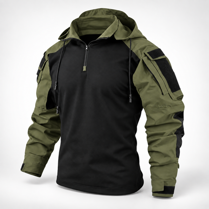 Water-Repellent Windproof Tactical Jacket for Men Outdoor Hiking Camping Everyday Wear Military Style Lightweight Polyester Coat