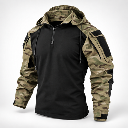 Water-Repellent Windproof Tactical Jacket for Men Outdoor Hiking Camping Everyday Wear Military Style Lightweight Polyester Coat