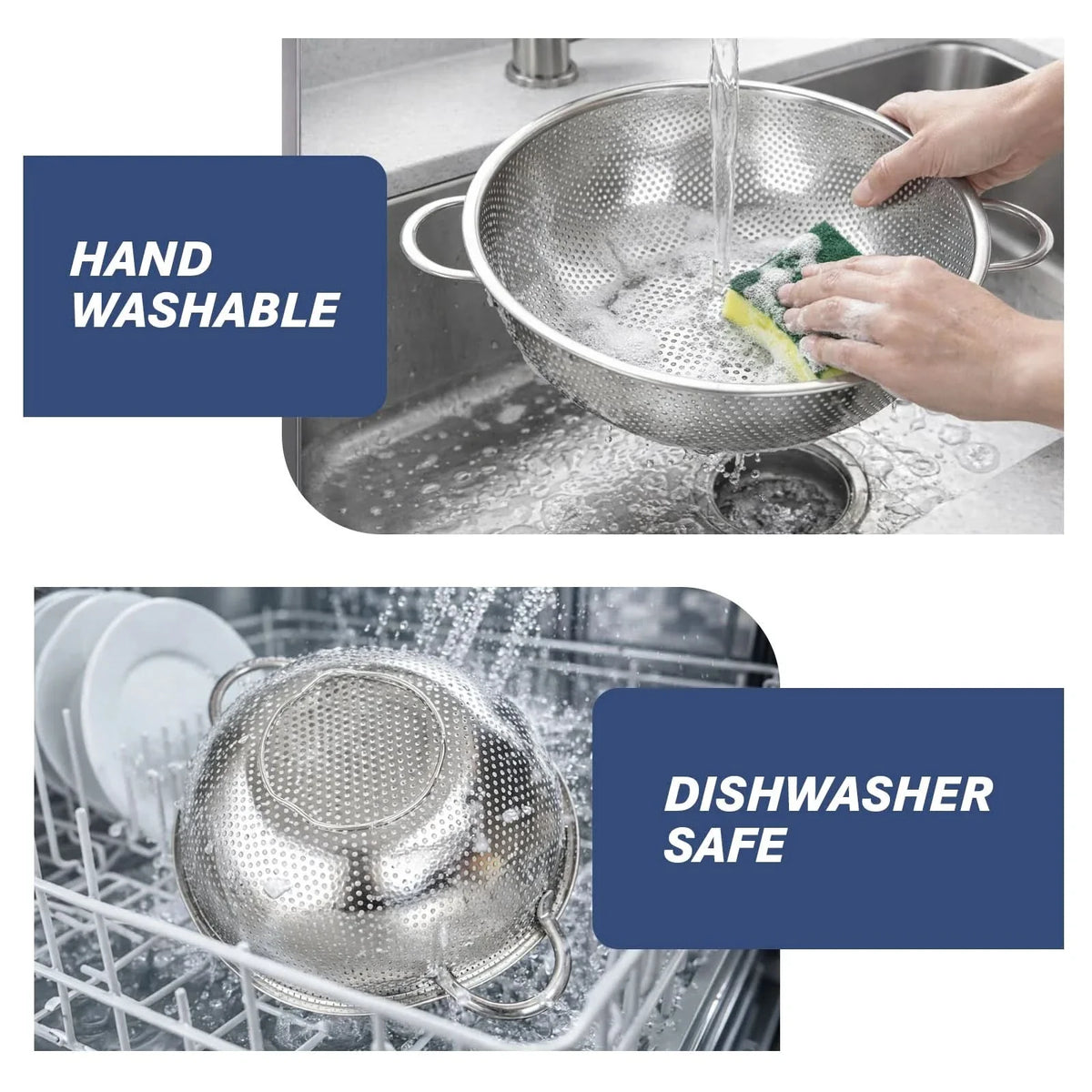 STRAINFLOW – Stainless Steel Kitchen Colander Set