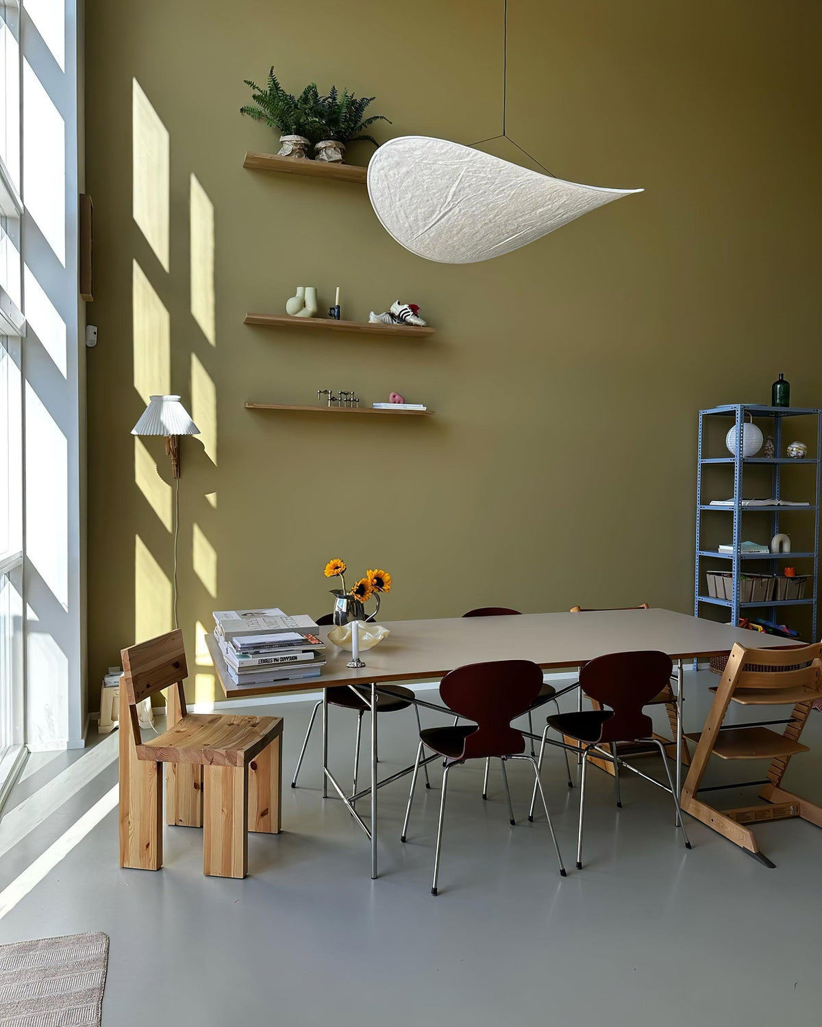 Cloud Paper Ceiling Fixture 24-Inch Hanging Lamp Modern Overhead Lighting for Dining Kitchen Living Room Adjustable Height LED