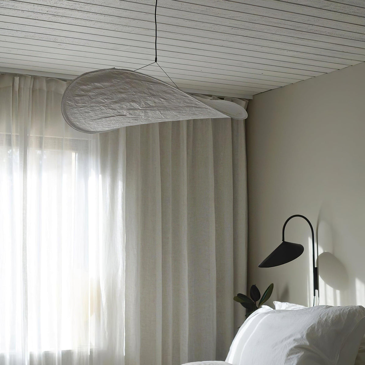 Cloud Paper Ceiling Fixture 24-Inch Hanging Lamp Modern Overhead Lighting for Dining Kitchen Living Room Adjustable Height LED
