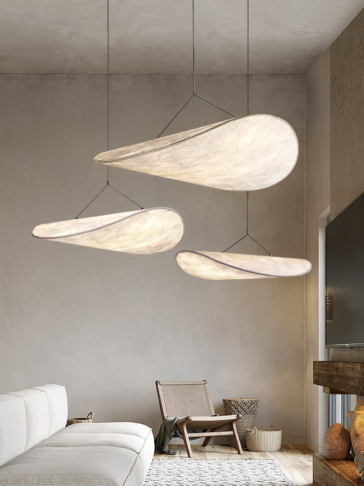 Oversized Paper Drum Shade Hanging Light Fixture Adjustable Height Contemporary Kitchen Island Chandelier Dining Room Ceiling Suspension Lam