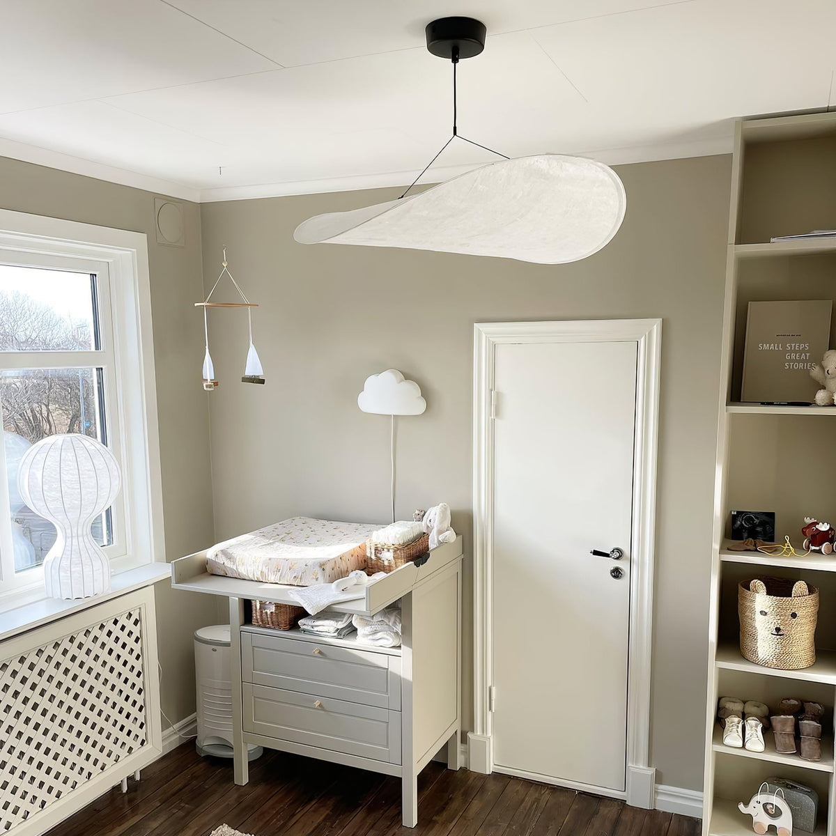 Oversized Paper Drum Shade Hanging Light Fixture Adjustable Height Contemporary Kitchen Island Chandelier Dining Room Ceiling Suspension Lam