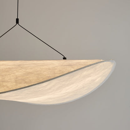 Cloud Paper Ceiling Fixture 24-Inch Hanging Lamp Modern Overhead Lighting for Dining Kitchen Living Room Adjustable Height LED