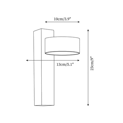Travertine & Wood Wall Sconce – Modern Stone Shade Fixture with Angled Beam – Warm Sculptural Accent Light for Bedroom Living Room Hallway