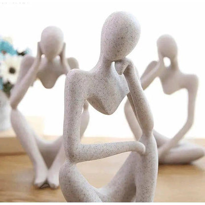 Thalor Abstract Thinking Sculpture - Handmade Resin, Miniature Art