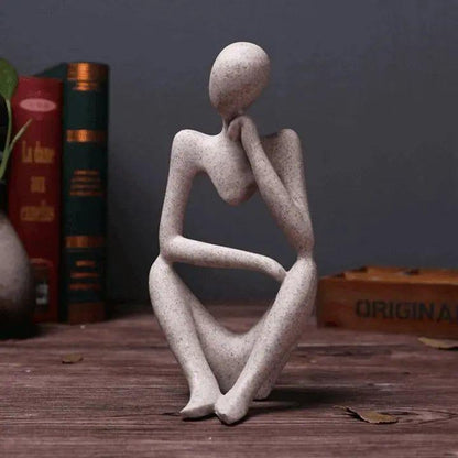 Thalor Abstract Thinking Sculpture - Handmade Resin, Miniature Art