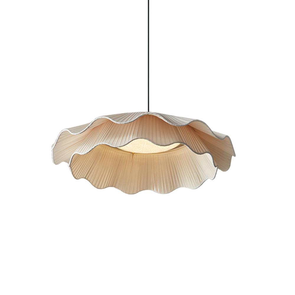 Adjustable Hanging Fixture with Metal & Cloth Shade for Overhead Illumination in Dining Spaces