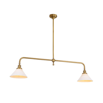 Dual-Head Island Pendant Light with Adjustable Height – Aluminum & Ceramic Shades for Kitchen, Dining Room & Living Space – Dimmable LED Fix