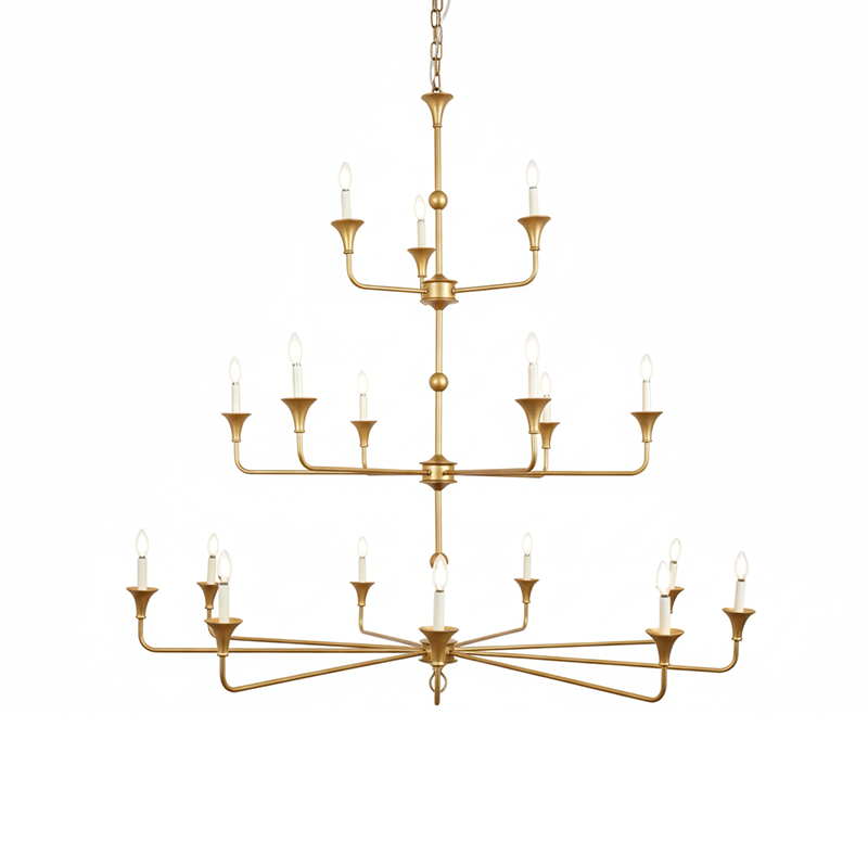 Multi-Arm Statement Chandelier for Foyer and Dining Rooms 63 in Adjustable Height Brass Bronze Metal Ceiling Light Large Interior Fixture fo