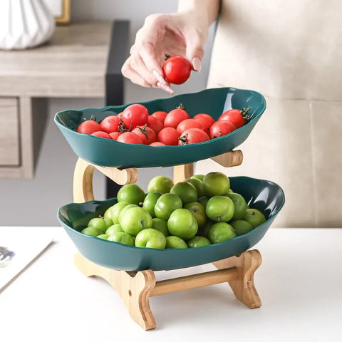 Modern Fruit Bowl | Three-Tier Space-Saving Organizer with Stylish Design for Elegant Kitchen Display
