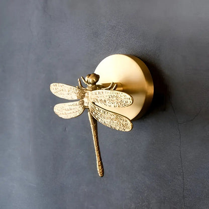 Solid Brass Animal Wall Hook Gold Finish for Coats Hats Bags – Bird Deer Dragonfly Flower Goldfish Rose Decorative Hardware Entryway Bedroom